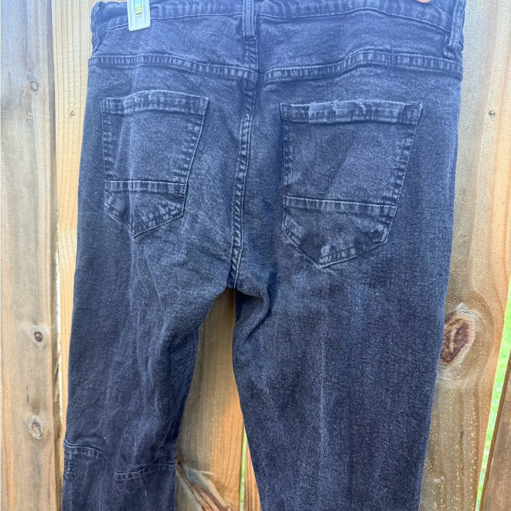 Evolution In Design Black Distressed Jeans Men’s Size 36/32 Slim Fit - Picture 4 of 12